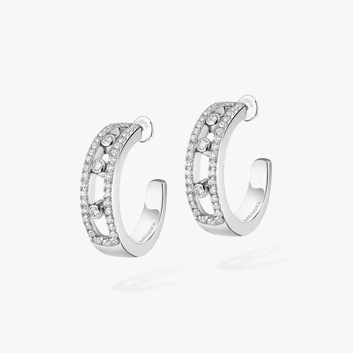 [LumiVibe]Diamond Pave_ Hoop Earrings Move