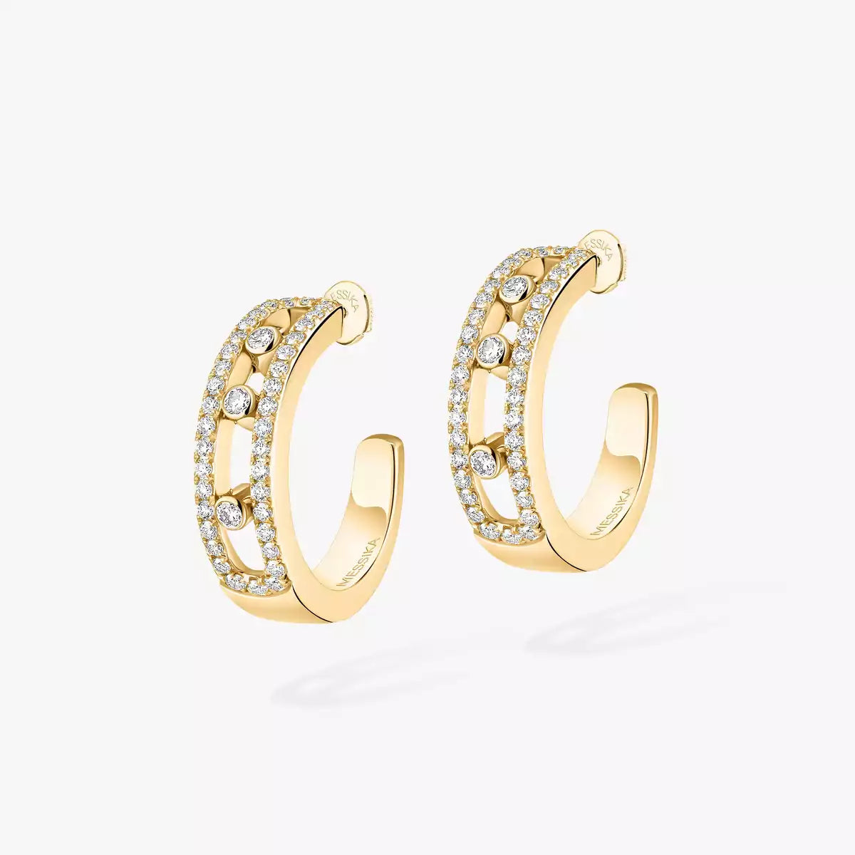 [LumiVibe]Diamond Pave_ Hoop Earrings Move