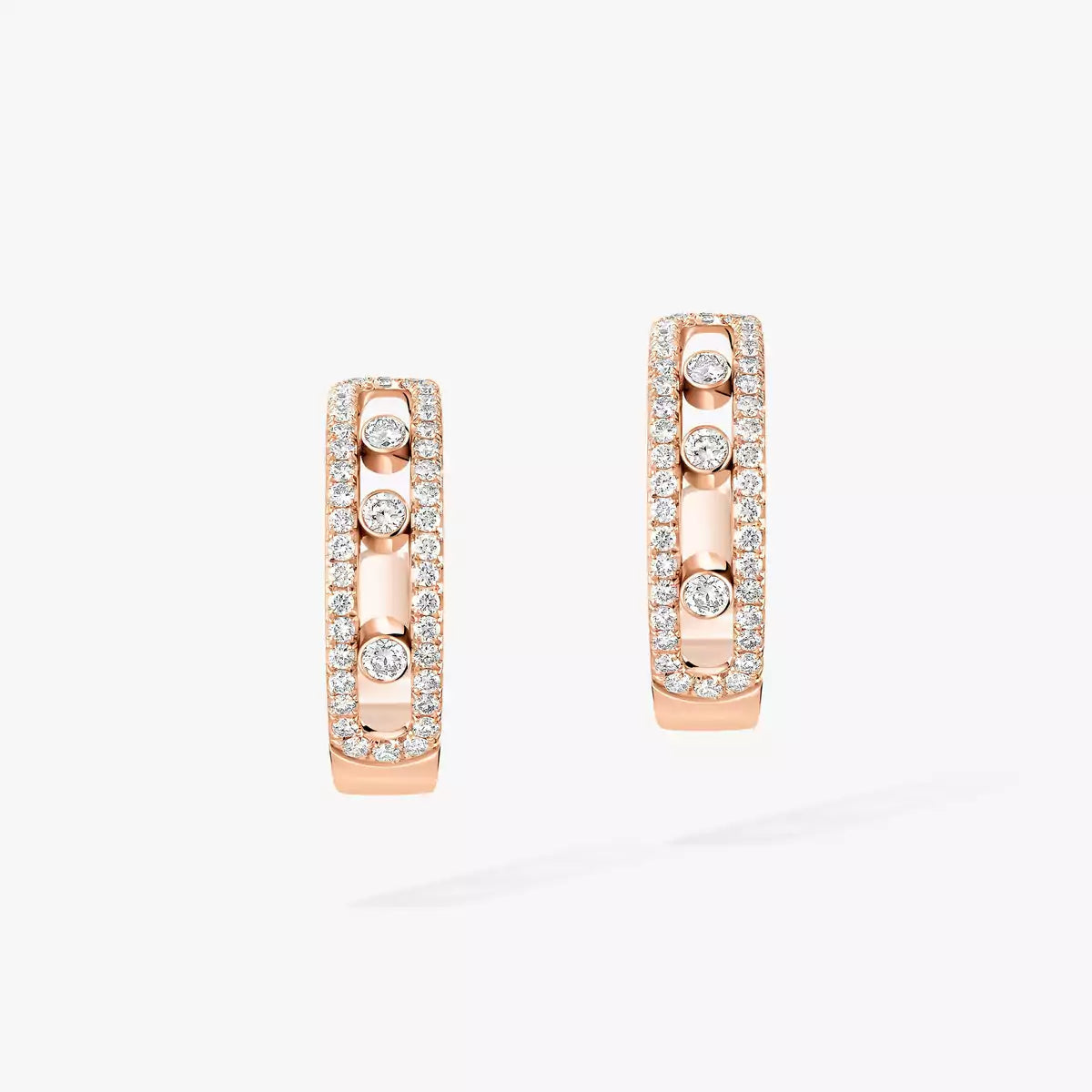 [LumiVibe]Diamond Pave_ Hoop Earrings Move