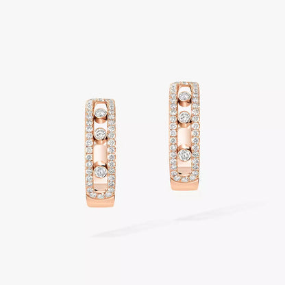[LumiVibe]Diamond Pave_ Hoop Earrings Move