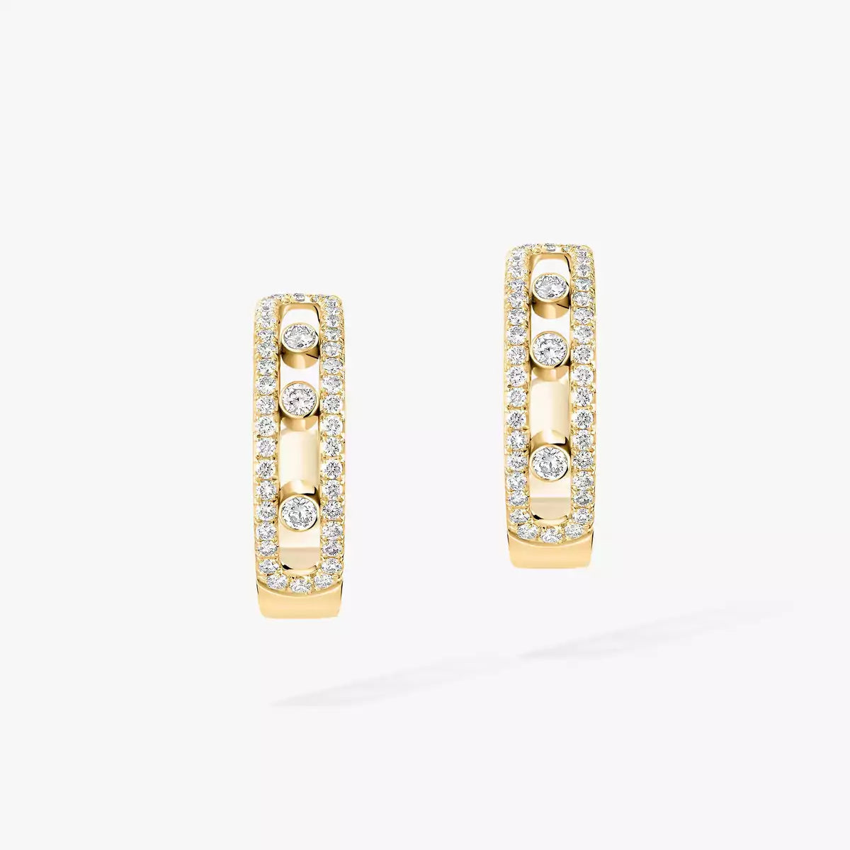[LumiVibe]Diamond Pave_ Hoop Earrings Move