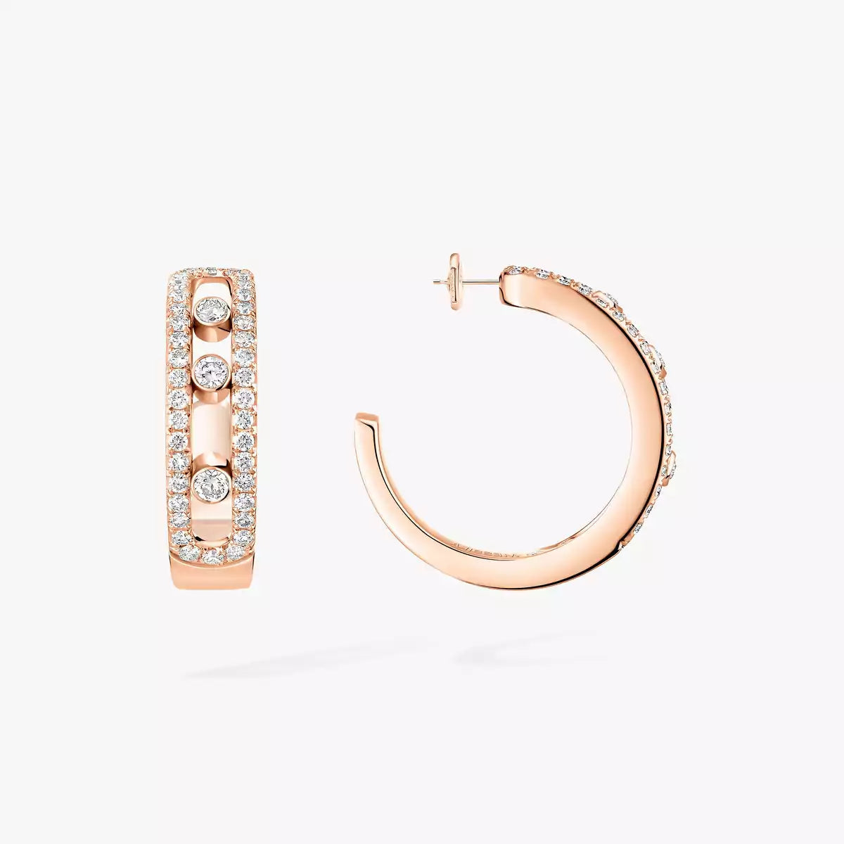 [LumiVibe]Diamond Pave_ Hoop Earrings Move