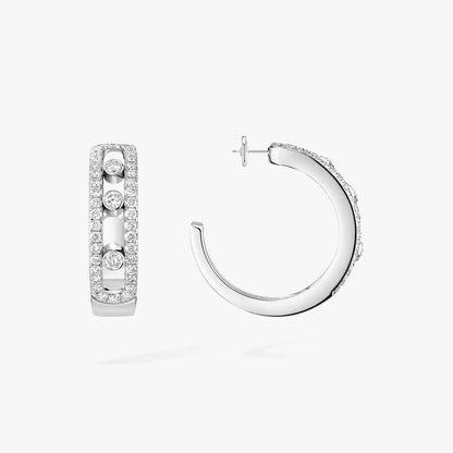 [LumiVibe]Diamond Pave_ Hoop Earrings Move