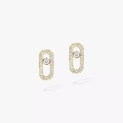 [LumiVibe]Move Uno Diamond Earrings