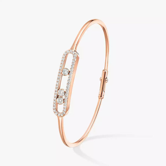 [LumiVibe]Move Pavé Diamond Bangle Bracelet M