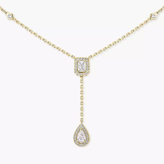 [LumiVibe]Gold Diamond Tie Necklace