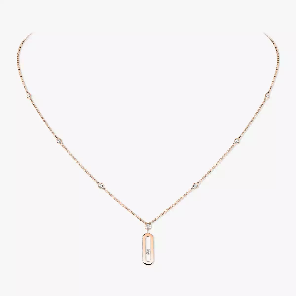 [LumiVibe] Move Uno Gold Diamond Long Necklace