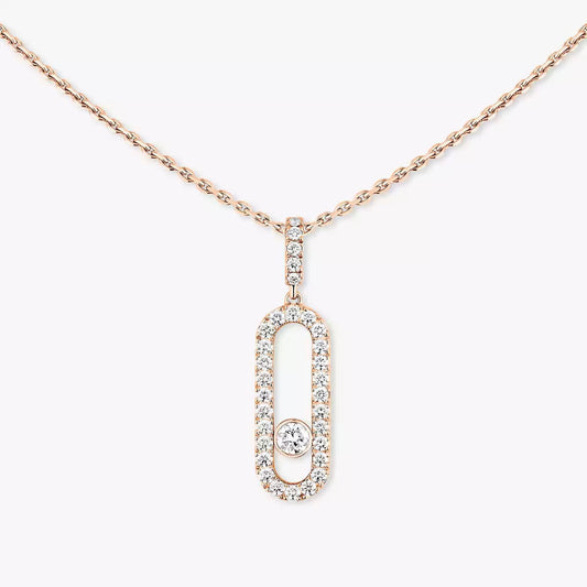 [LumiVibe]Move Uno Diamond Necklace in Rose Gold