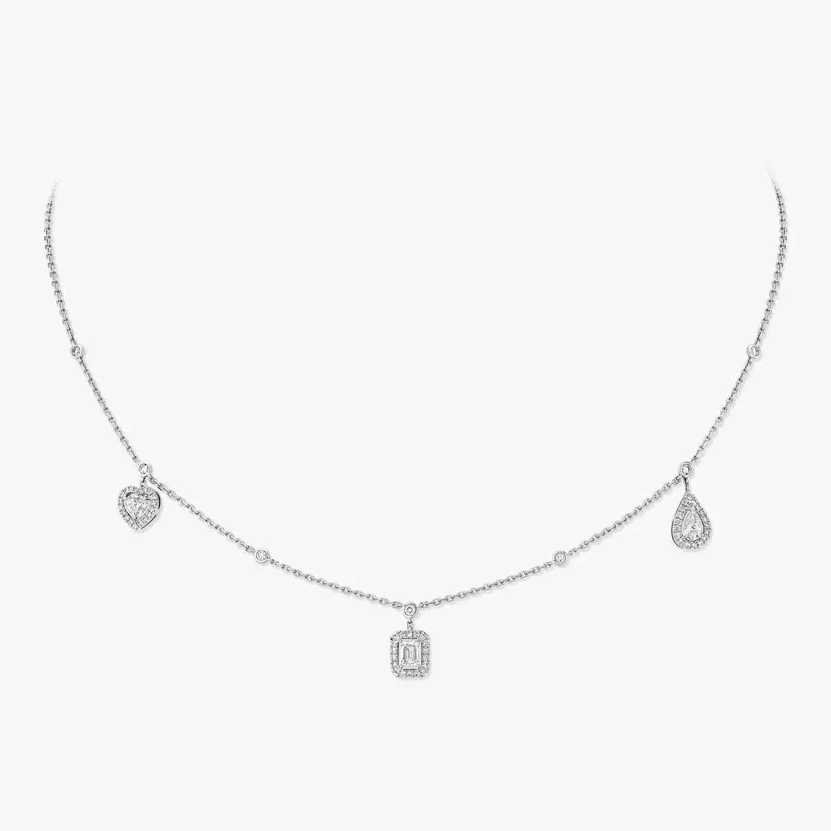 [LumiVibe]My Twin Diamond Necklace in Silver