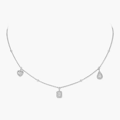 [LumiVibe]My Twin Diamond Necklace in Silver