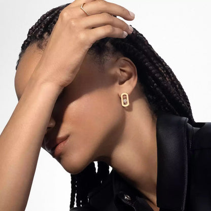 [LumiVibe]So Move Diamond Earrings in Yellow Gold