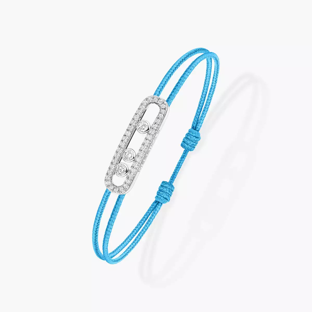 [LumiVibe]Messika Care(s) pink cord pavé bracelet