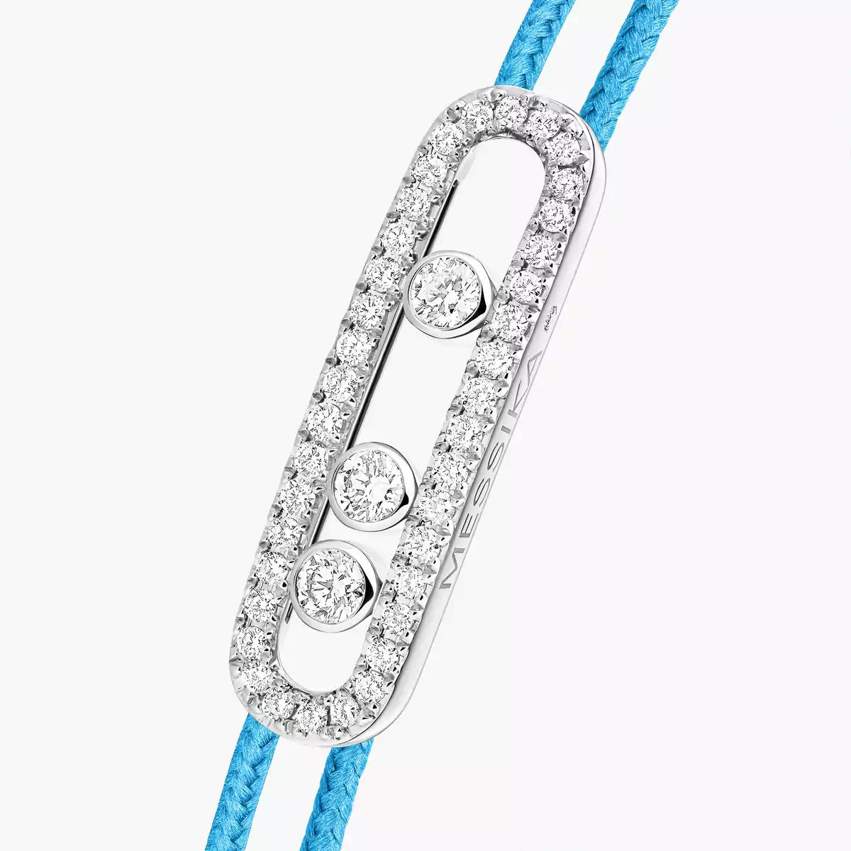 [LumiVibe]Messika Care(s) pink cord pavé bracelet