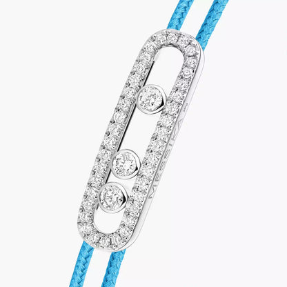 [LumiVibe]Messika Care(s) pink cord pavé bracelet