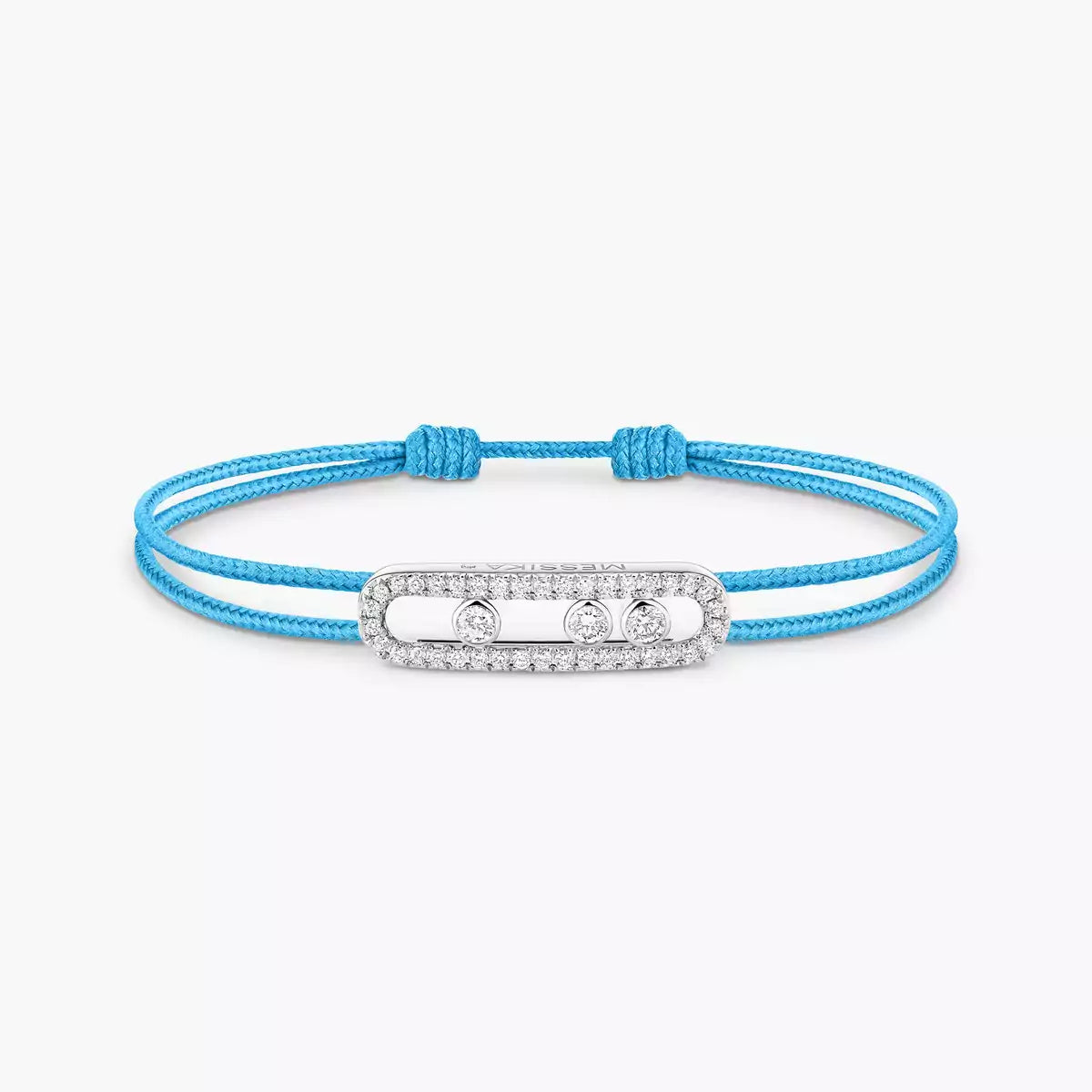 [LumiVibe]Messika Care(s) pink cord pavé bracelet