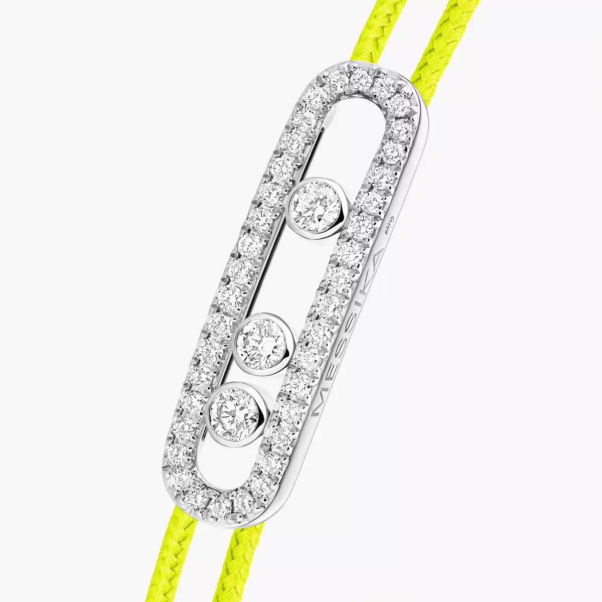 [LumiVibe]Messika Care(s) pink cord pavé bracelet