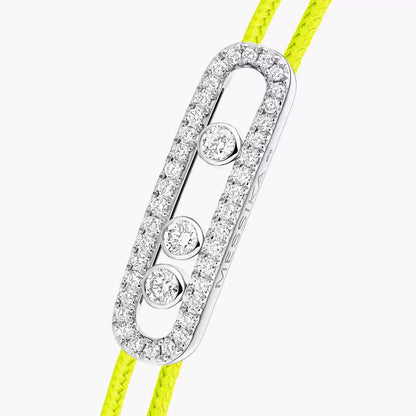 [LumiVibe]Messika Care(s) pink cord pavé bracelet