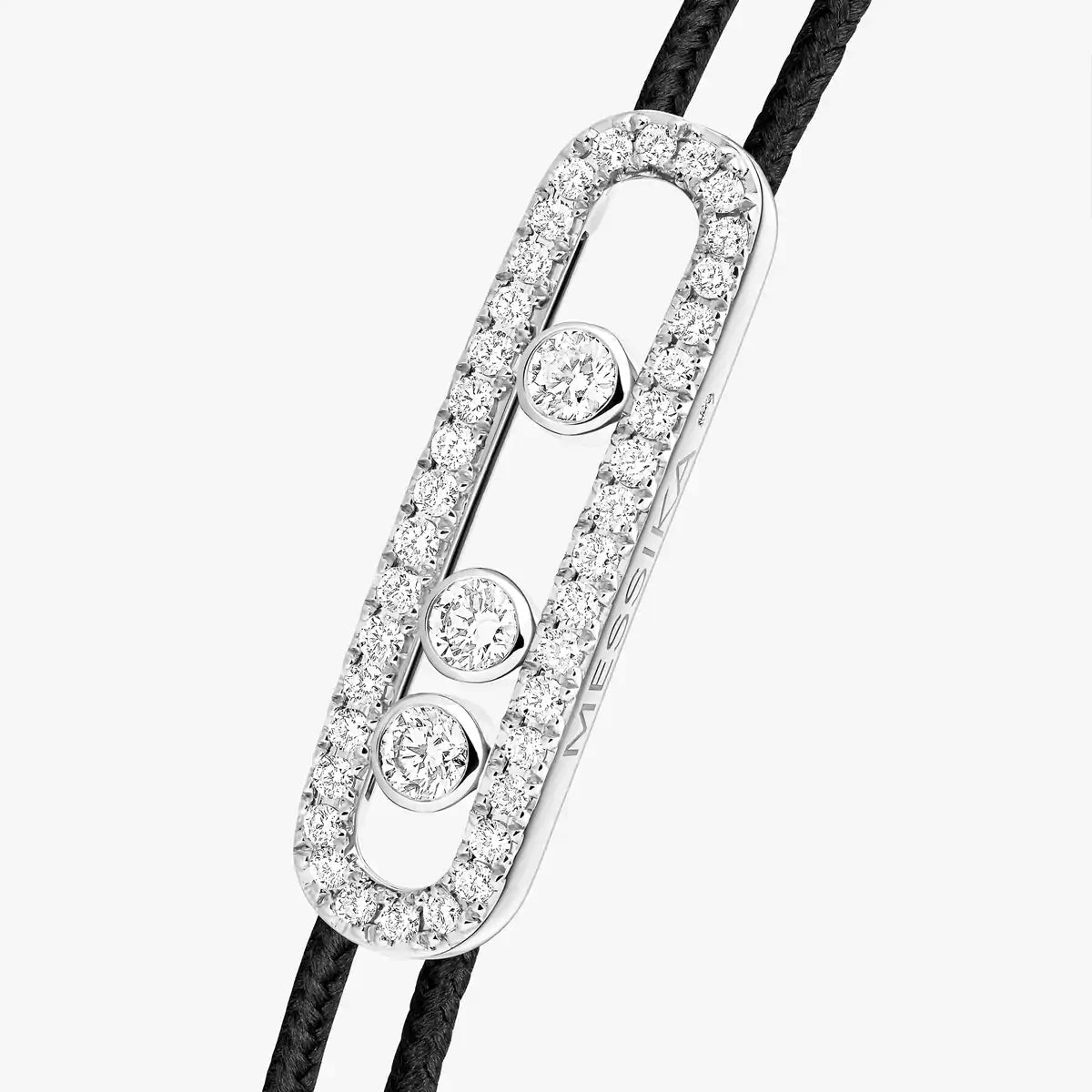 [LumiVibe]Messika Care(s) pink cord pavé bracelet