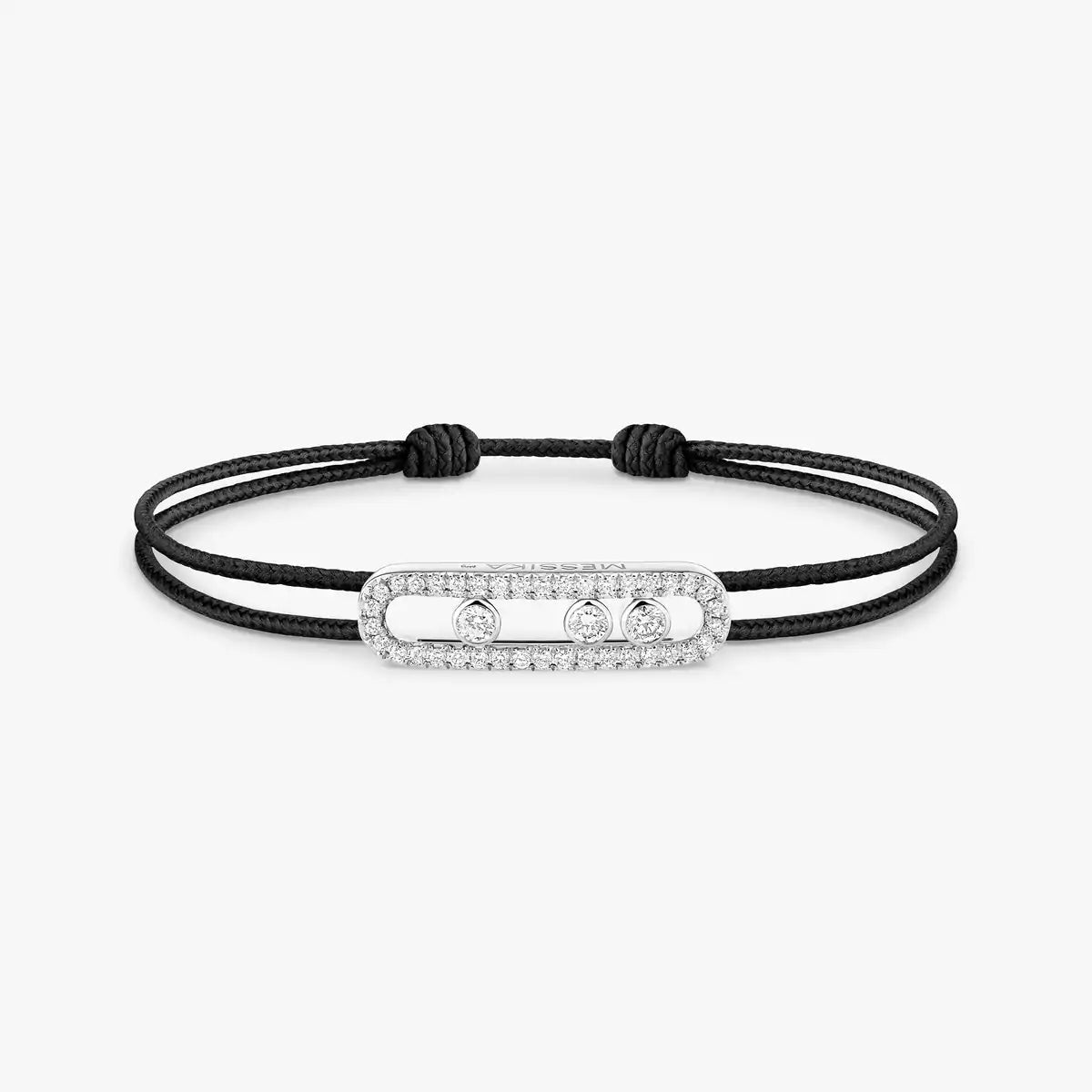 [LumiVibe]Messika Care(s) pink cord pavé bracelet