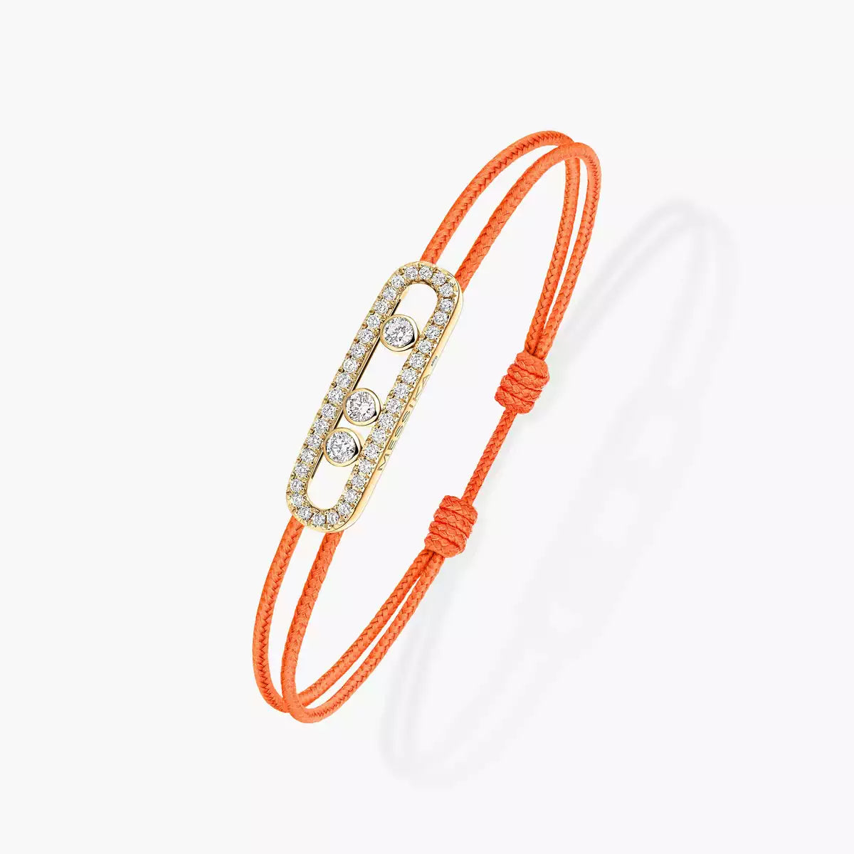 [LumiVibe]Messika Care(s) pink cord pavé bracelet