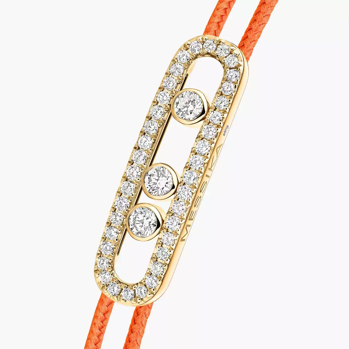 [LumiVibe]Messika Care(s) pink cord pavé bracelet