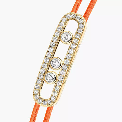 [LumiVibe]Messika Care(s) pink cord pavé bracelet