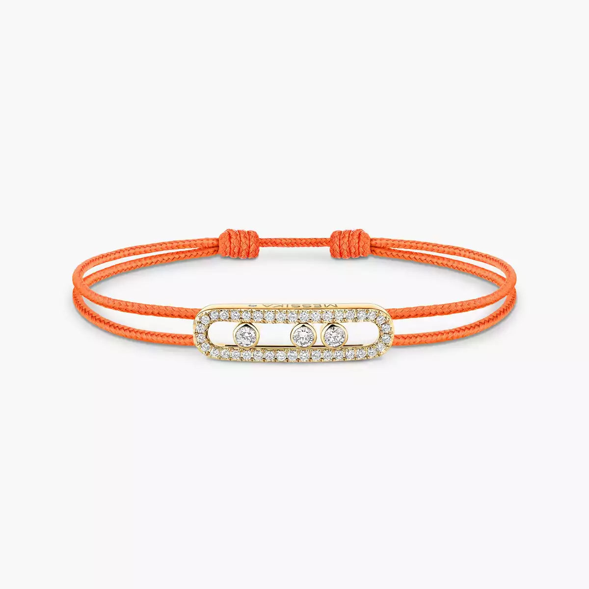 [LumiVibe]Messika Care(s) pink cord pavé bracelet