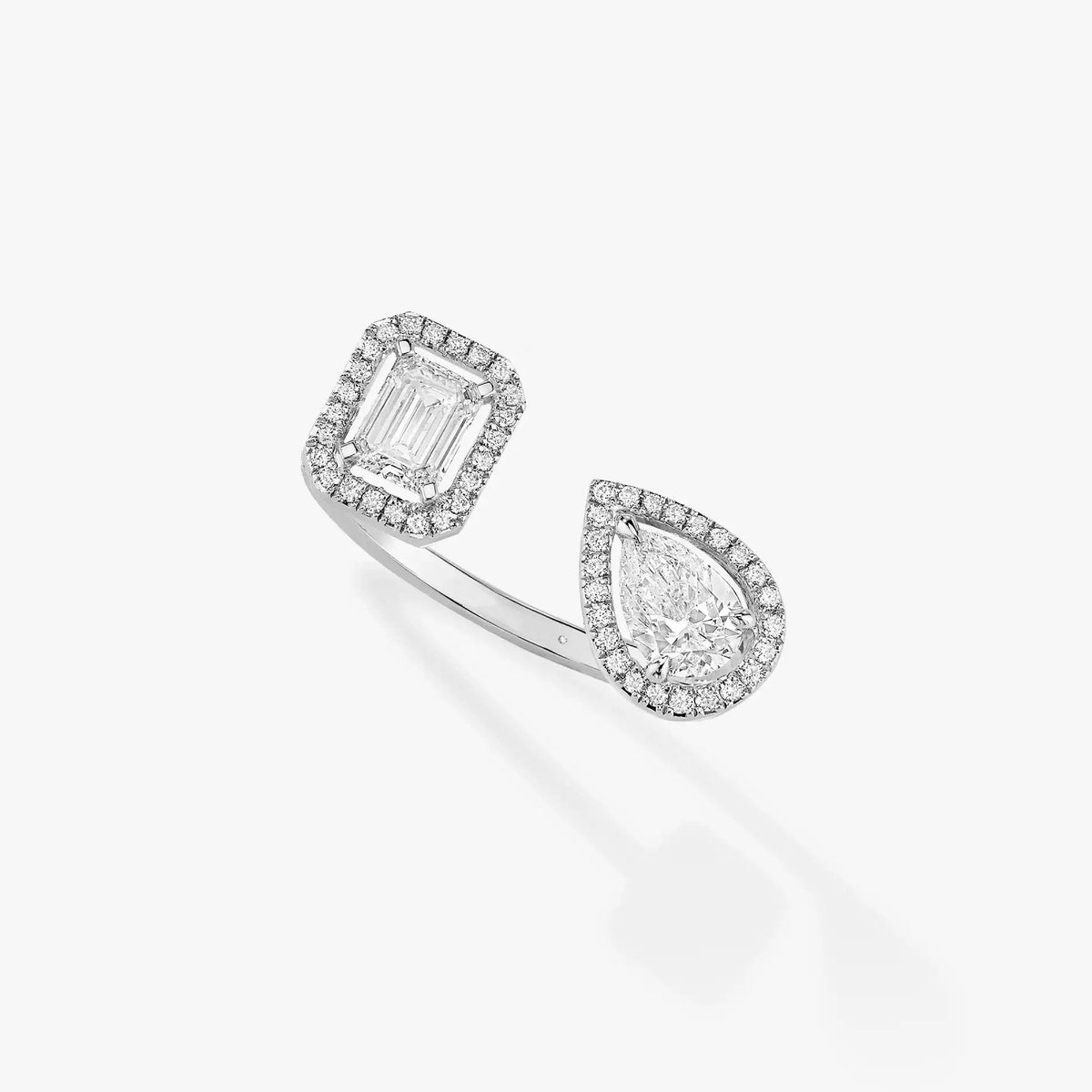 [LumiVibe]MY TWIN TOI & MOI SILVER DIAMOND RING