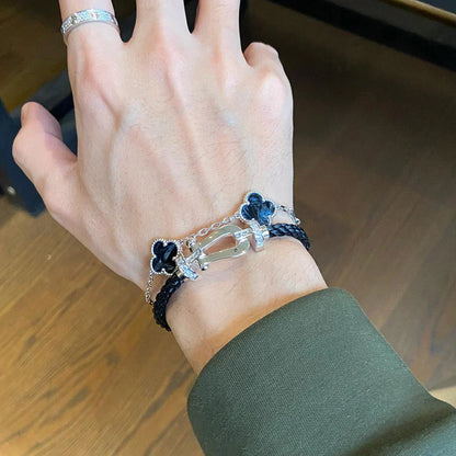 [LumiVibe]CLOVER 5 MOTIF PIETERSITE BRACELET COLLECTION