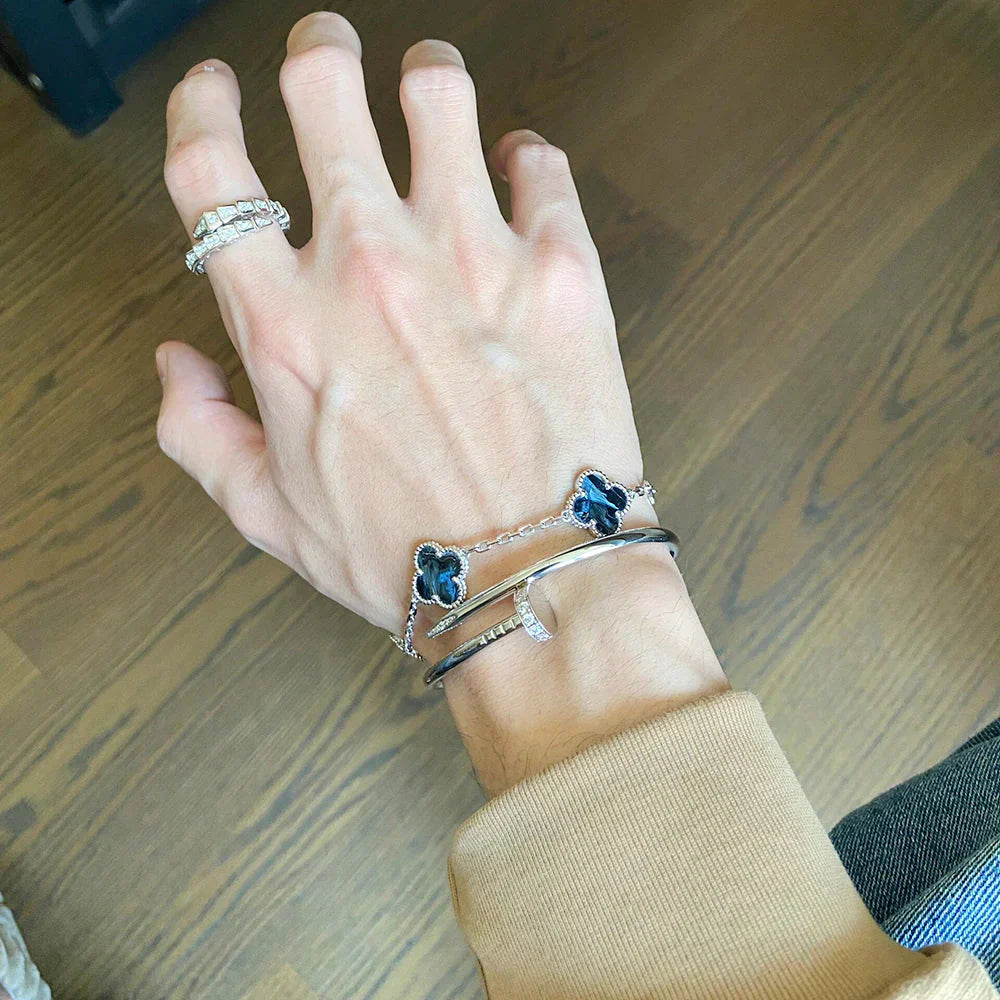 [LumiVibe]CLOVER 5 MOTIF PIETERSITE BRACELET COLLECTION