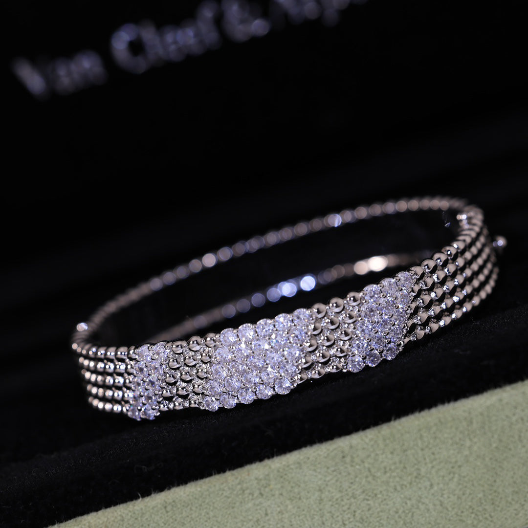 [LumiVibe]  FIVE-ROW DIAMOND BRACELET