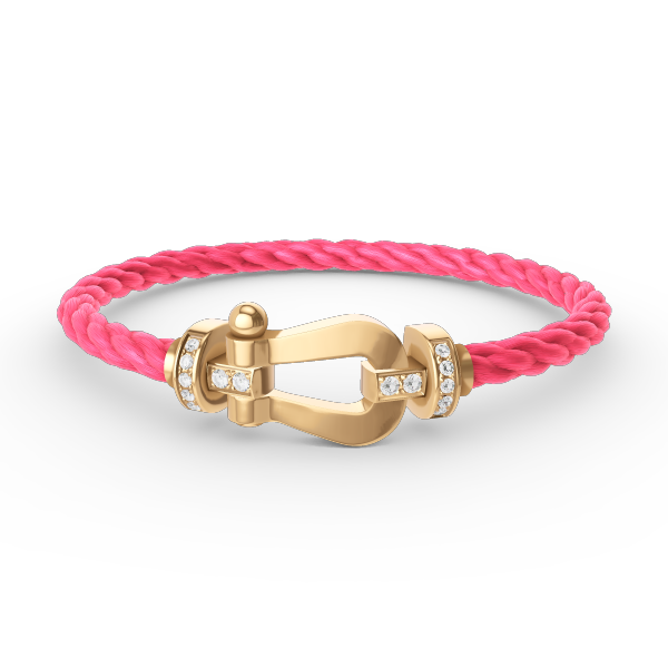 [LumiVibe]FORCE LARGE HORSESHOE HALF DIAMOND BRACELET GOLD