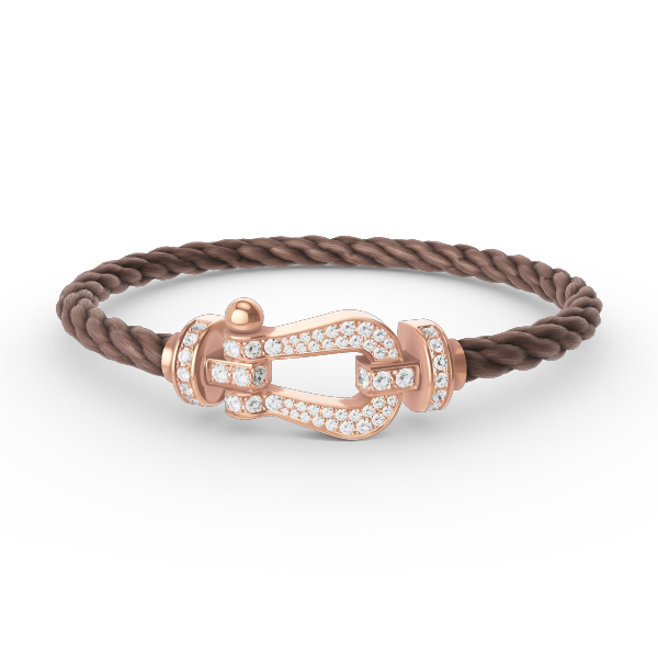 [LumiVibe]FORCE LARGE HORSESHOE FULL DIAMOND BRACELET ROSE GOLD