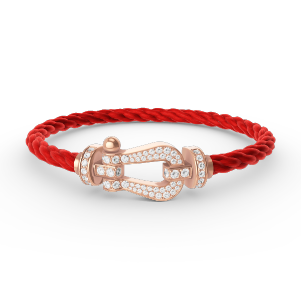 [LumiVibe]FORCE LARGE HORSESHOE FULL DIAMOND BRACELET ROSE GOLD