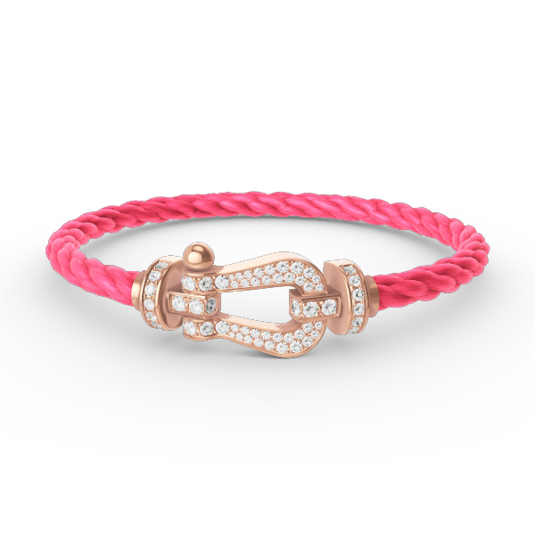 [LumiVibe]FORCE LARGE HORSESHOE FULL DIAMOND BRACELET ROSE GOLD