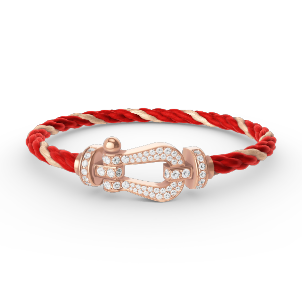 [LumiVibe]FORCE LARGE HORSESHOE FULL DIAMOND BRACELET ROSE GOLD