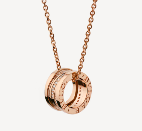 [LumiVibe]ZERO 1 PINK GOLD DIAMOND NECKLACE