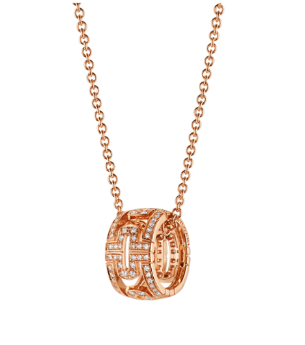 [LumiVibe]PARENTESI NECKLACE PINK GOLD DIAMOND