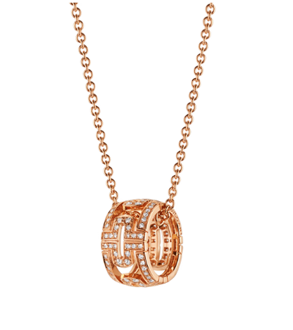 [LumiVibe]PARENTESI NECKLACE PINK GOLD DIAMOND