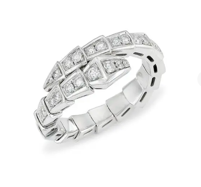 [LumiVibe]SERPENTI RING SILVER DIAMOND PAVED 4MM