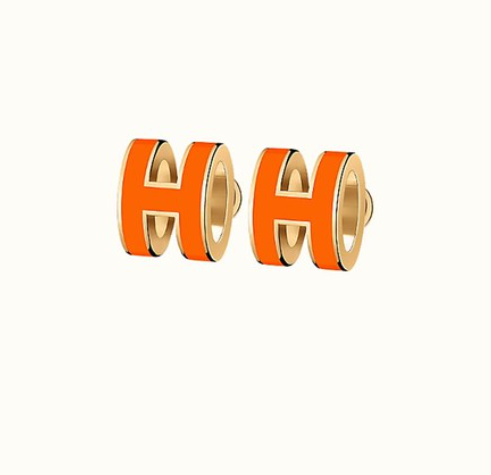 [LumiVibe]MINI POP H EARRINGS ORANGE