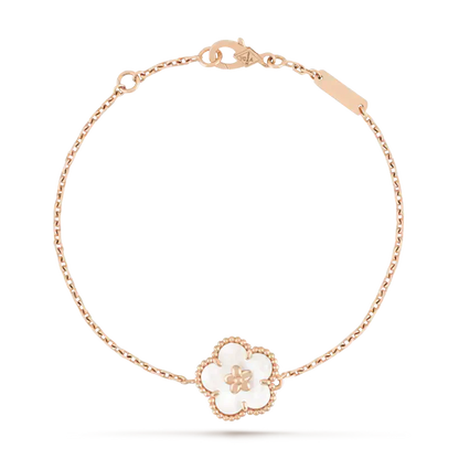 [LumiVibe]LUCKY WHITE MOP PLUM BLOSSOM  BRACELET