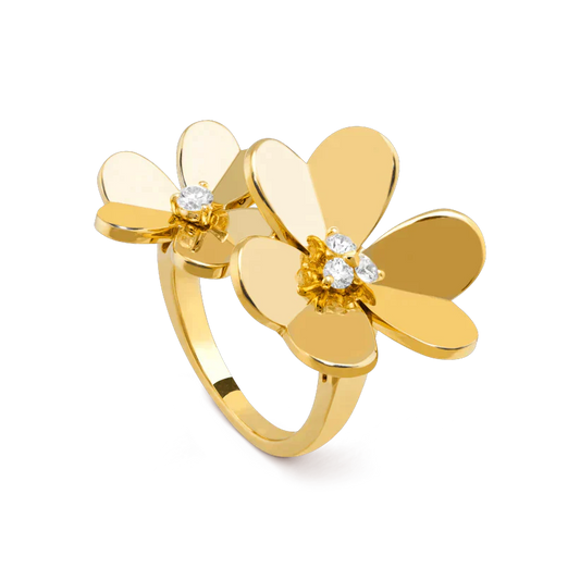 [LumiVibe]CLOVER COMOS GOLD DIAMOND RING