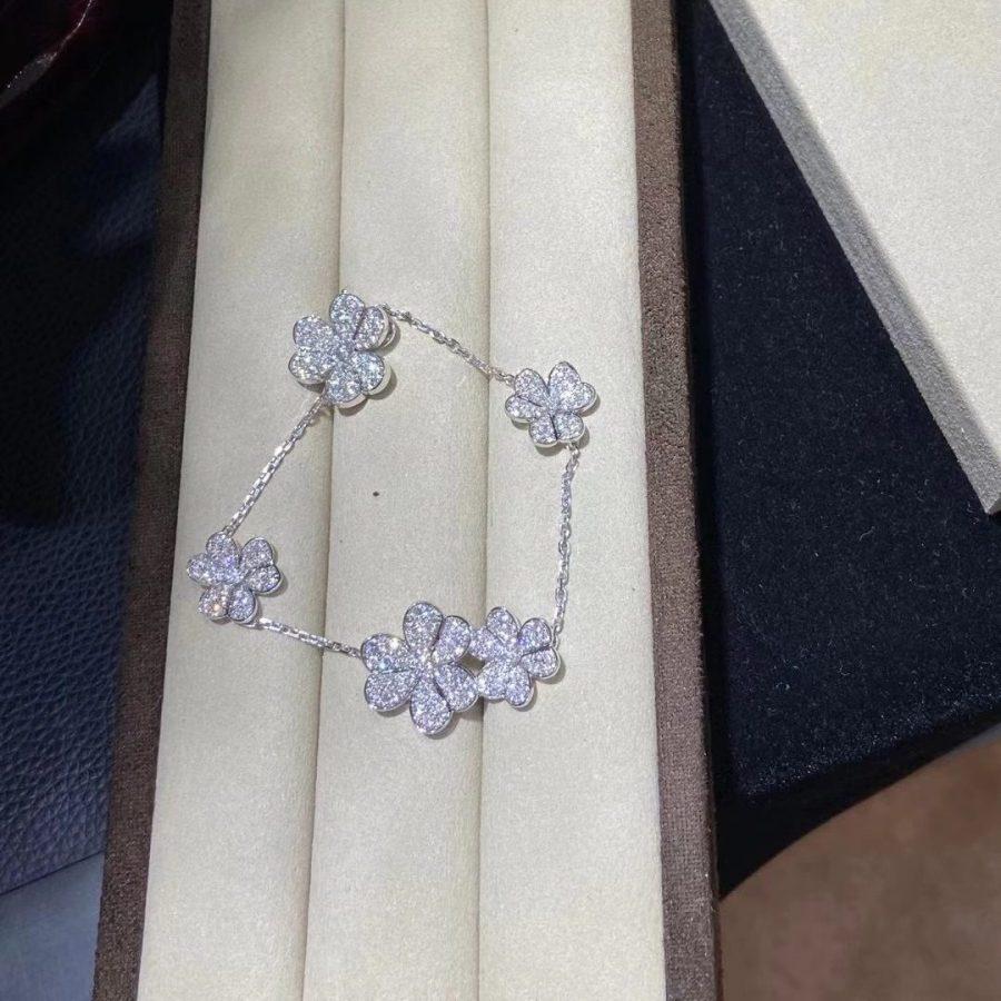 [LumiVibe]FRIVOLE SILVER 5 FLOWERS BRACELET