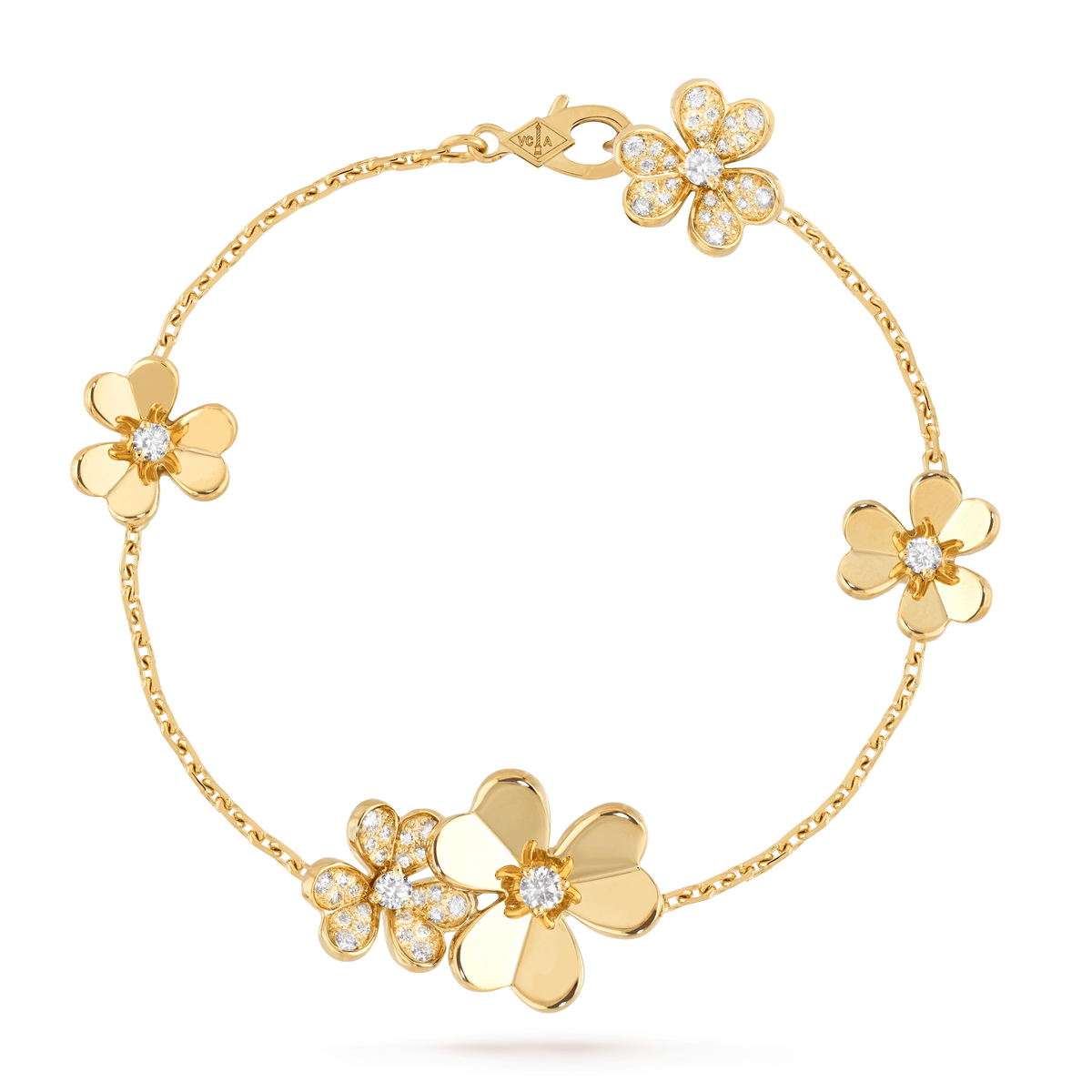 [LumiVibe]FRIVOLE GOLD 5 FLOWERS BRACELET