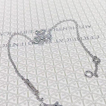 [LumiVibe]FRIVOLE SILVER FLOWER DIAMOND BRACELET