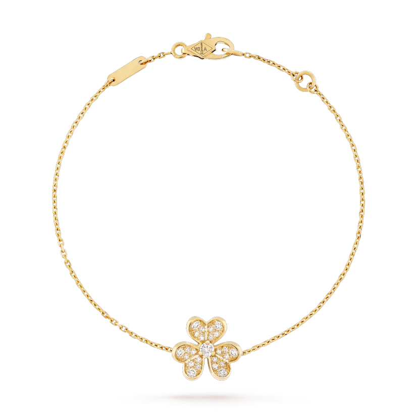 [LumiVibe]FRIVOLE GOLD FLOWER DIAMOND BRACELET