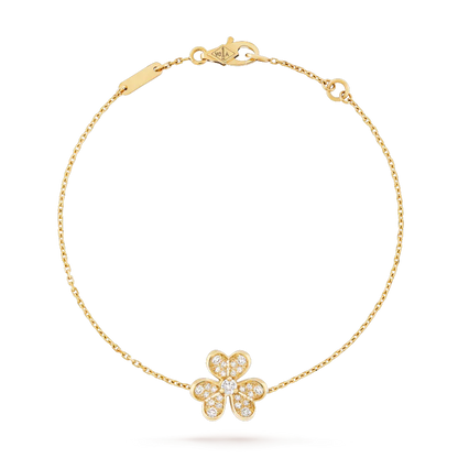 [LumiVibe]FRIVOLE GOLD FLOWER DIAMOND BRACELET