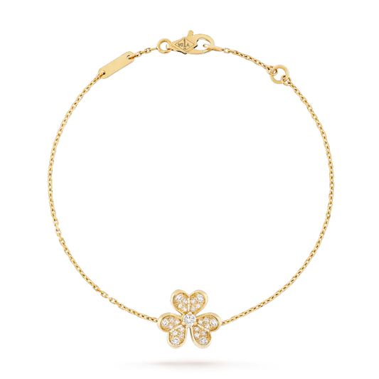 [LumiVibe]FRIVOLE GOLD FLOWER DIAMOND BRACELET