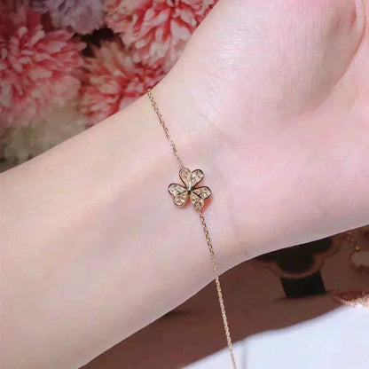 [LumiVibe]FRIVOLE GOLD FLOWER DIAMOND BRACELET